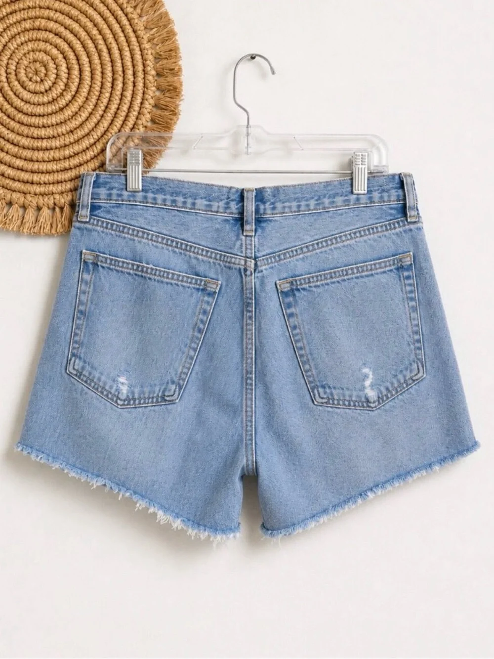 AGOLDE Parker Long Short Swapmeet Distressed Cut-off Jean Denim SZ 29 Festival